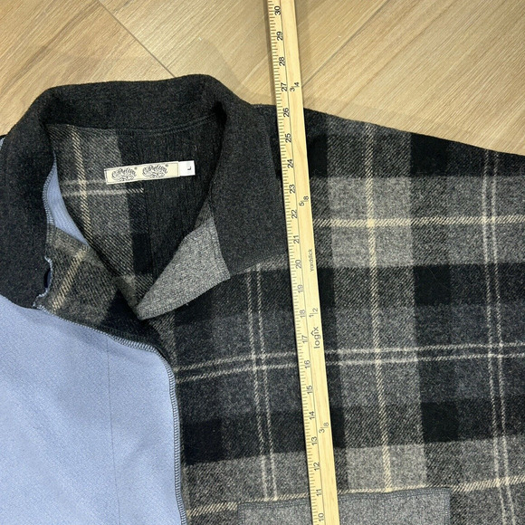 Cameleon Vintage Jacket Women Large Patchwork 100% Wool Blend Buttom Pockets USA - Picture 4 of 14